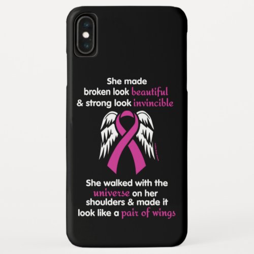 InvincibleHerBreast Cancer iPhone XS Max Case