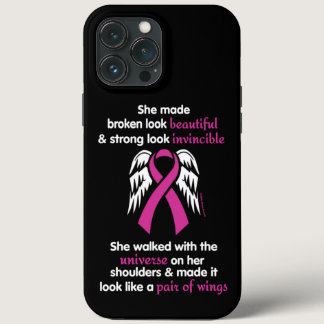 Invincible/Her...Breast Cancer iPhone 13 Pro Max Case