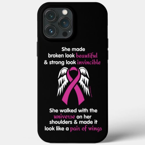 InvincibleHerBreast Cancer iPhone 13 Pro Max Case