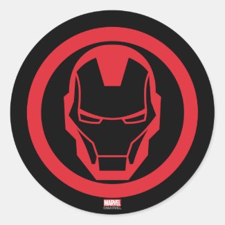 Invincible Iron Man Classic Round Sticker