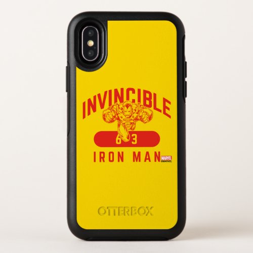 Invincible Iron Man Collegiate 63 Badge OtterBox Symmetry iPhone X Case