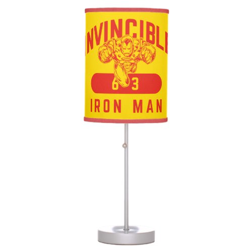 Invincible Iron Man Collegiate 63 Badge Table Lamp
