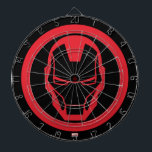 Invincible Iron Man Dartboard With Darts<br><div class="desc">Iron Man | The iconic Iron Man logo featuring his mask,  in red.</div>