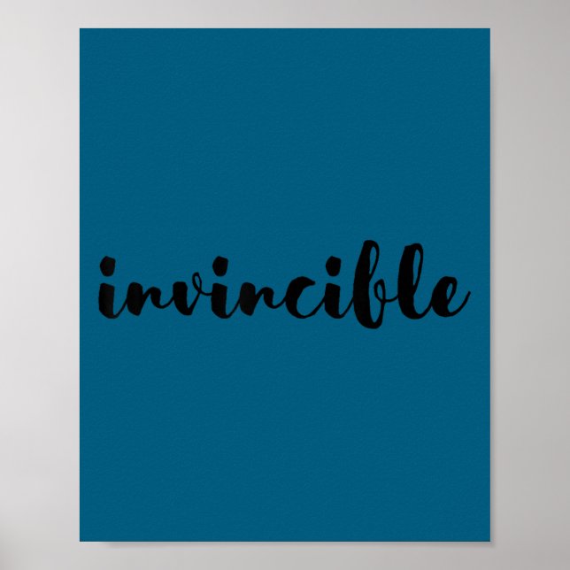 Invincible - Motivational  Poster (Front)
