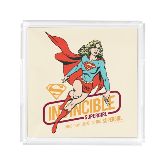 Invincible Supergirl Retro Graphic Acrylic Tray (Front)