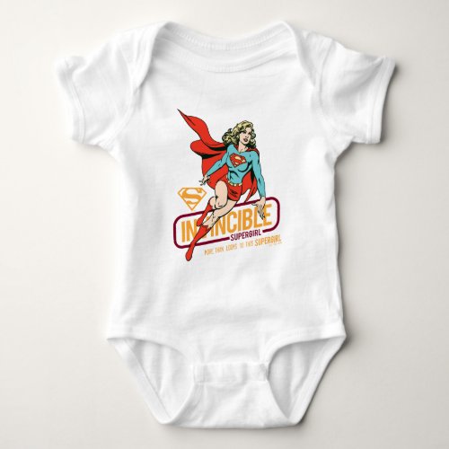 Invincible Supergirl Retro Graphic Baby Bodysuit