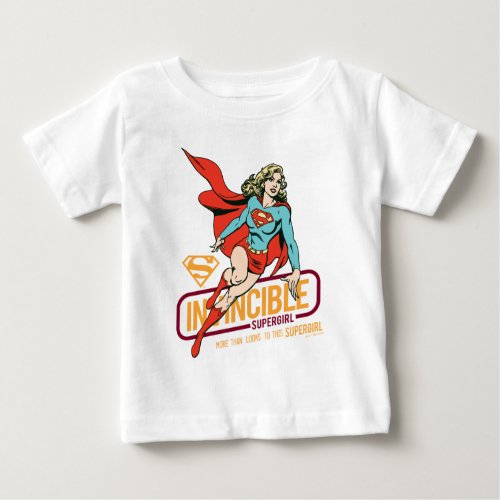 Invincible Supergirl Retro Graphic Baby T_Shirt