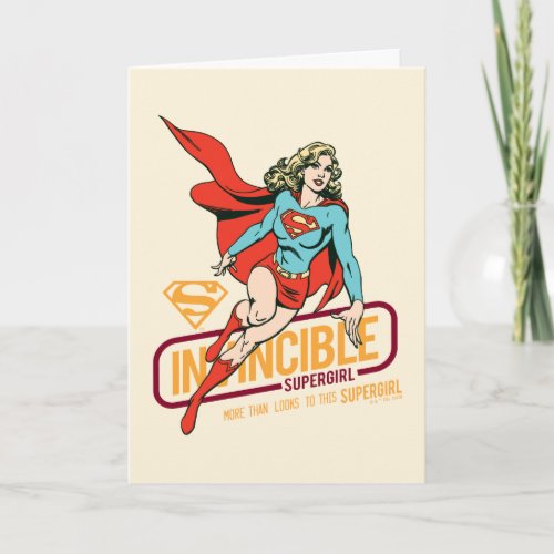 Invincible Supergirl Retro Graphic Card