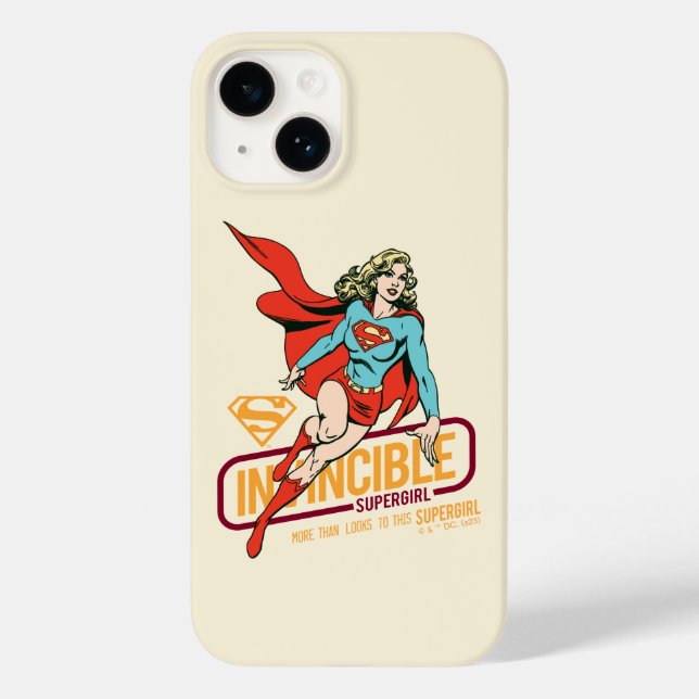 Invincible Supergirl Retro Graphic Case-Mate iPhone Case (Back)