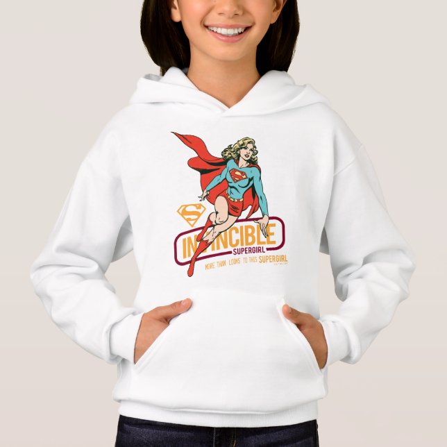 Invincible Supergirl Retro Graphic Hoodie (Front)