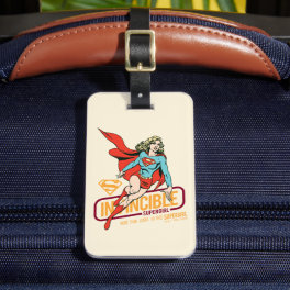 Invincible Supergirl Retro Graphic Luggage Tag