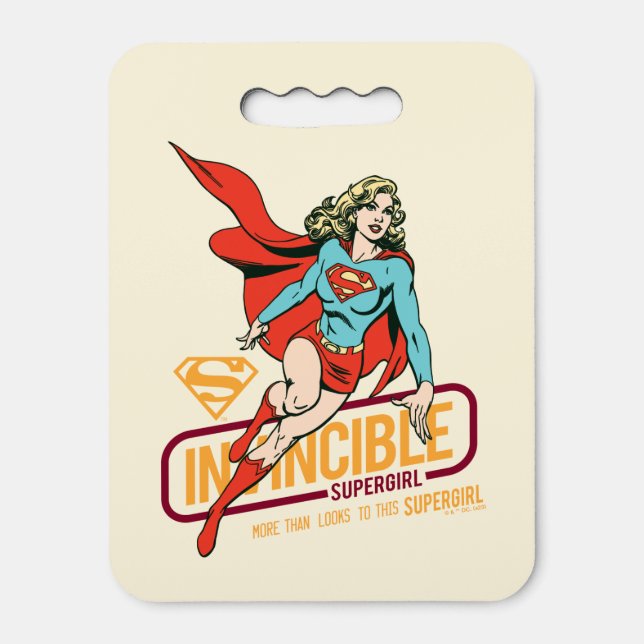 Invincible Supergirl Retro Graphic Seat Cushion (Front Vertical)
