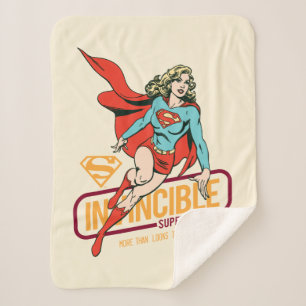 Invincible Supergirl Retro Graphic Sherpa Blanket