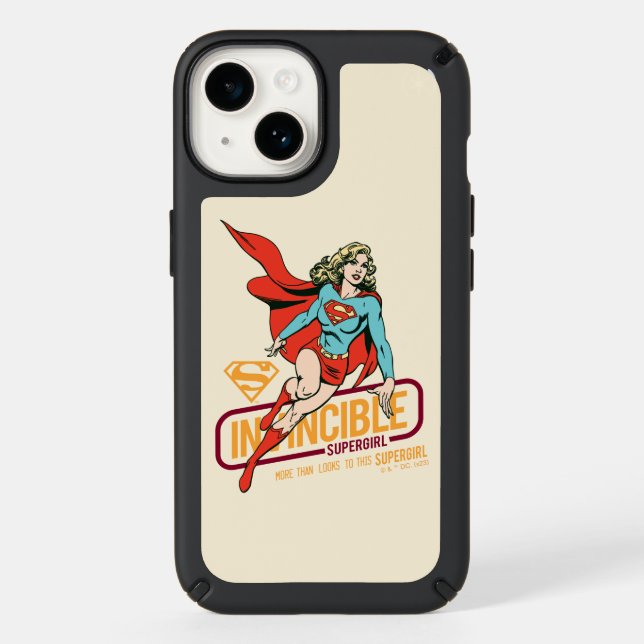 Invincible Supergirl Retro Graphic Speck iPhone Case (Front)