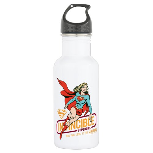 Invincible Supergirl Retro Graphic Stainless Steel Water Bottle