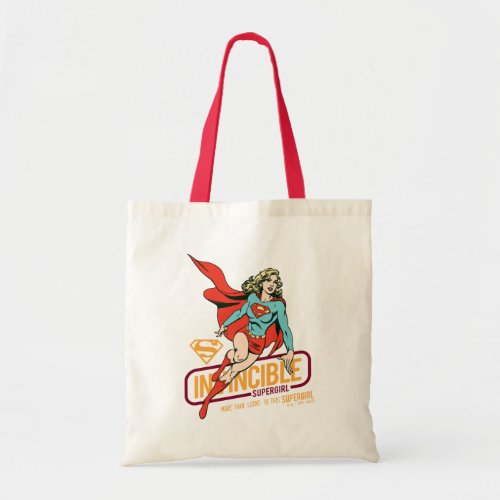 Invincible Supergirl Retro Graphic Tote Bag