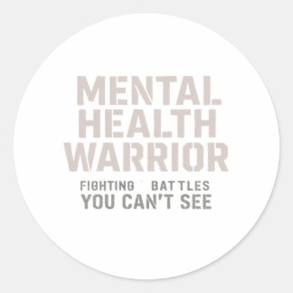 Invisible Battles, Inner Strength Classic Round Sticker