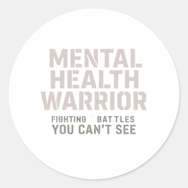 Invisible Battles, Inner Strength Classic Round Sticker (Front)
