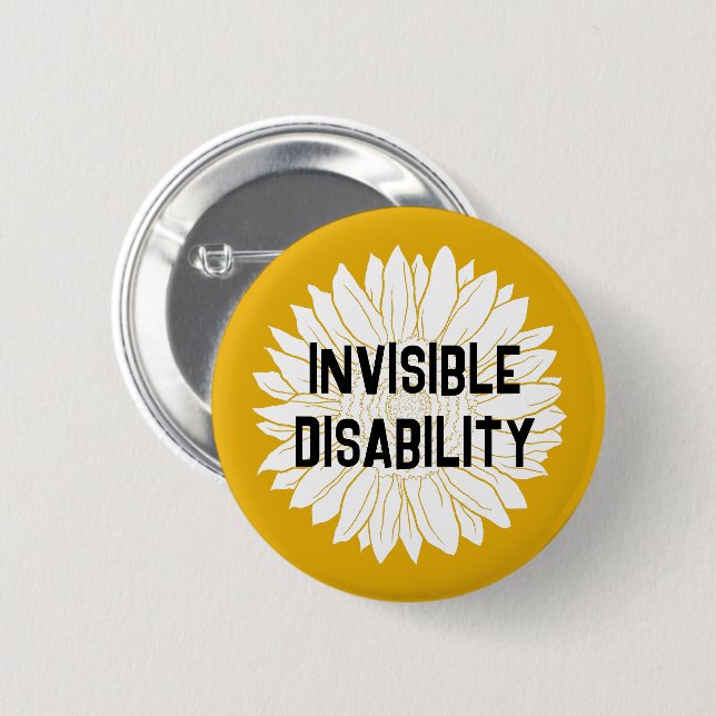 invisible disability awareness button (Front & Back)