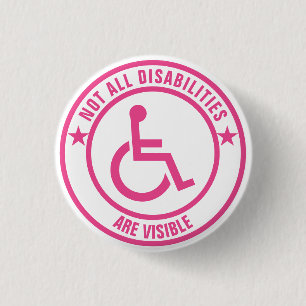Invisible Disability Awareness Decal Button