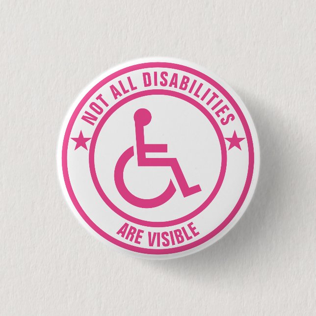 Invisible Disability Awareness Decal Button (Front)