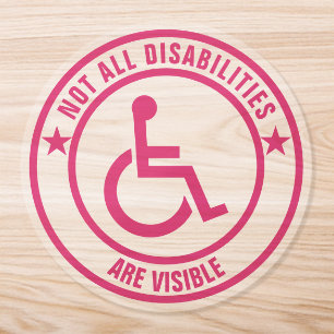 Invisible Disability Awareness Decal Classic Round Sticker