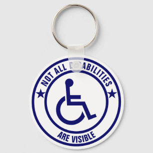 Invisible Disability Awareness Decal Keychain