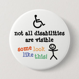 Invisible Disability Badge Pinback Button