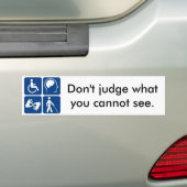 Invisible Disability Bumper Sticker | Zazzle