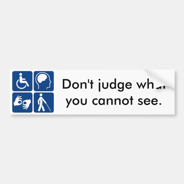 Invisible Disability Bumper Sticker (Front)