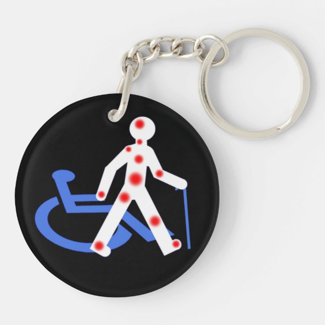 Invisible disability / Visible  Keychain (Back)