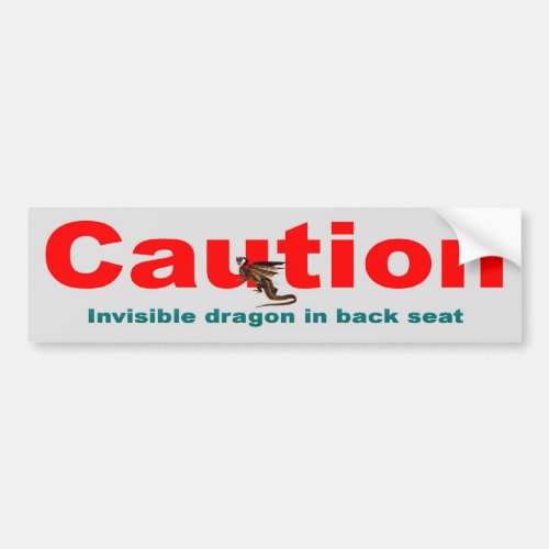 Invisible Dragon Bumper Sticker