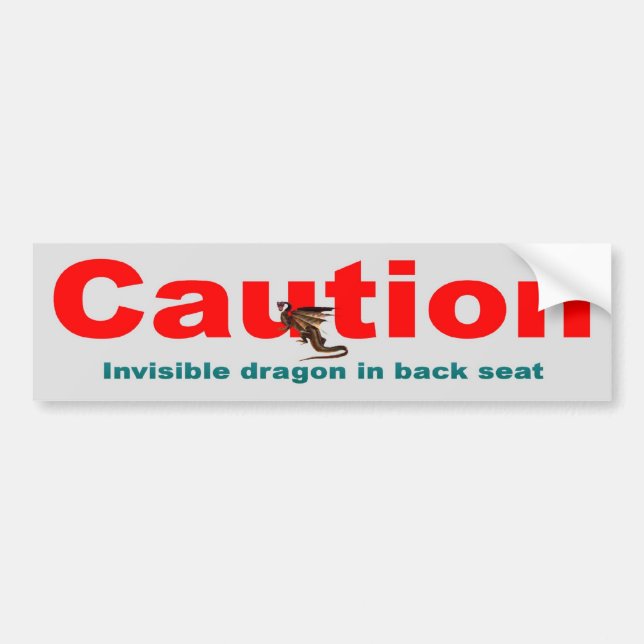 Invisible Dragon Bumper Sticker (Front)