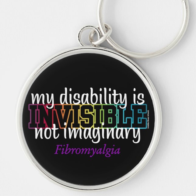 INVISIBLE...Fibro Keychain (Front)