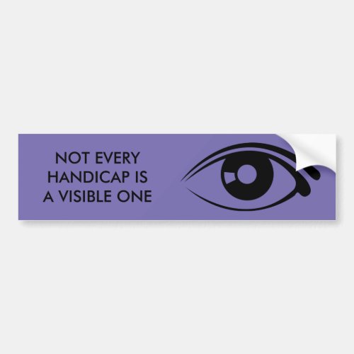 INVISIBLE HANDICAPS _ bumper stickers