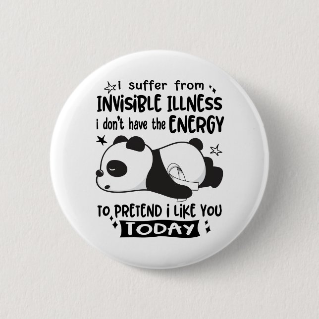 Invisible Illness Awareness Month Ribbon Gifts Button (Front)