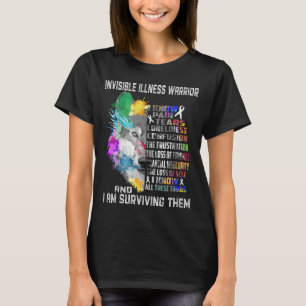 Invisible Illness Awareness Ribbon Support Gifts T-Shirt