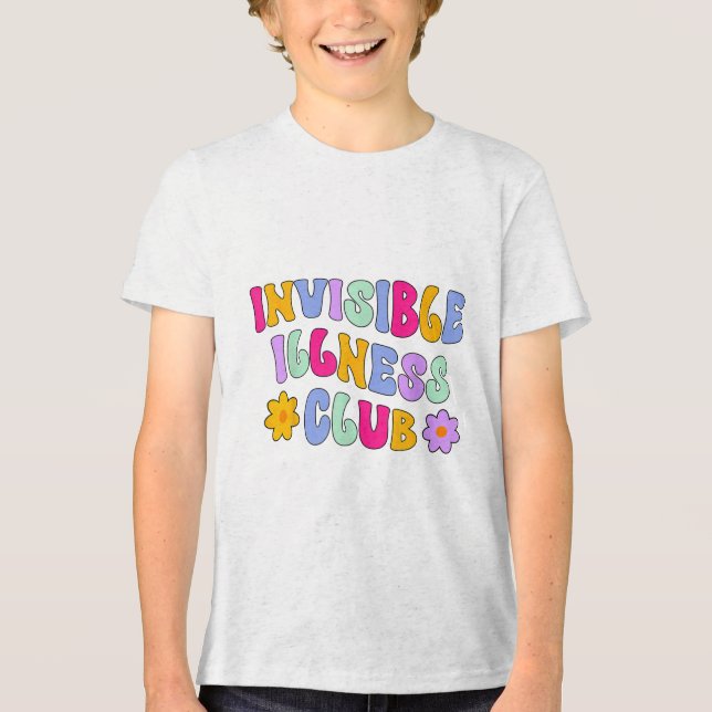Invisible Illness Club Mental Health Awareness Mon Tri-Blend Shirt (Front)