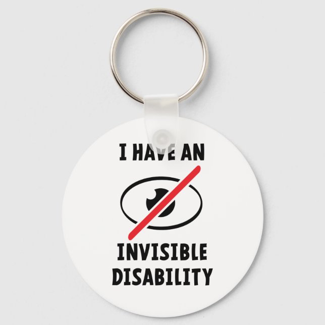 Invisible illness, disability. Invisible illness. Keychain (Front)