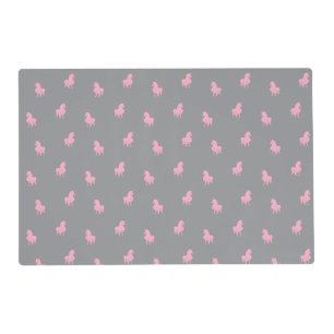 Invisible Pink Unicorn on Gray Placemat