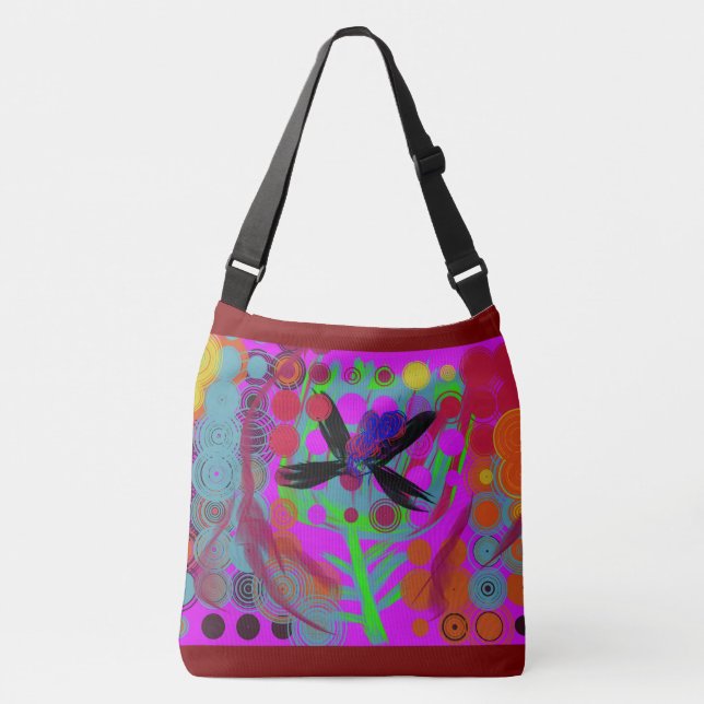 Invisible Pixie and Her Wings Crossbody Bag (Front)