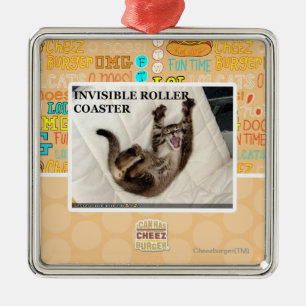 Invisible Roller Coaster Metal Ornament