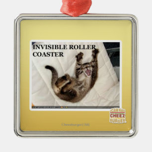 Invisible Roller Coaster Metal Ornament