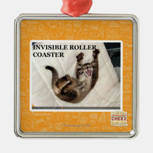 Invisible Roller Coaster Metal Ornament