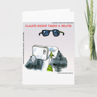 Invisible Selfie Funny Card