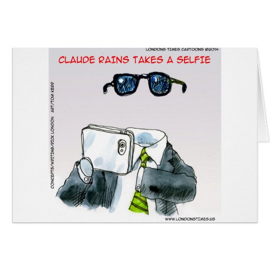 Invisible Selfie Funny Cards (Front Horizontal)