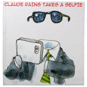 Invisible Selfie Funny Napkin