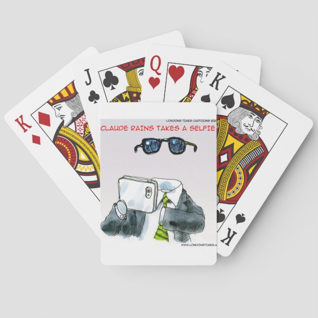 Invisible Selfie Funny Poker Cards (Back)