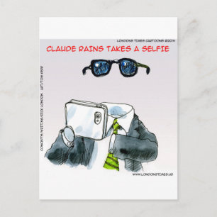 Invisible Selfie Funny Postcard