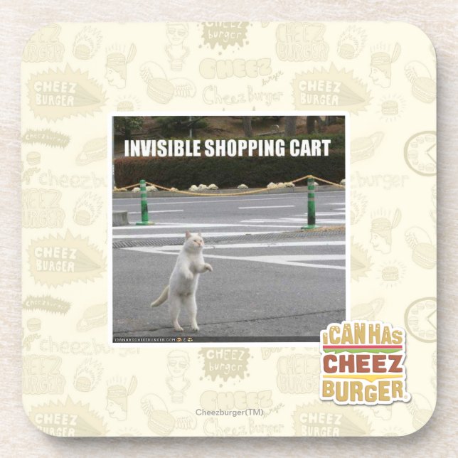 INVISIBLE SHOPPING CART BEVERAGE COASTER (Front)